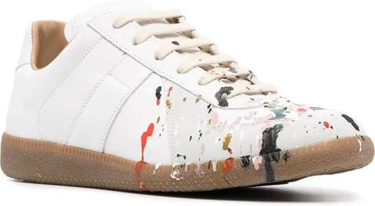 Maison Margiela Replica paint-splatter sneakers White