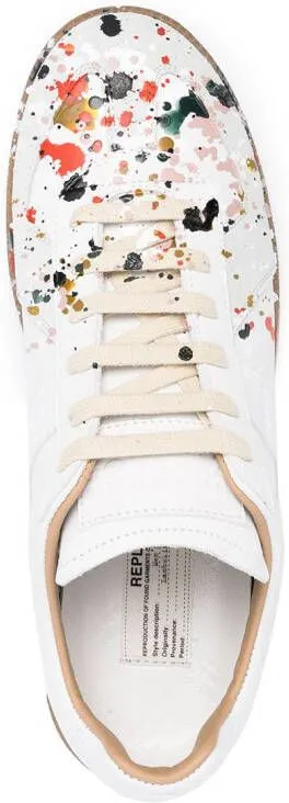 Maison Margiela Replica paint-splatter sneakers White