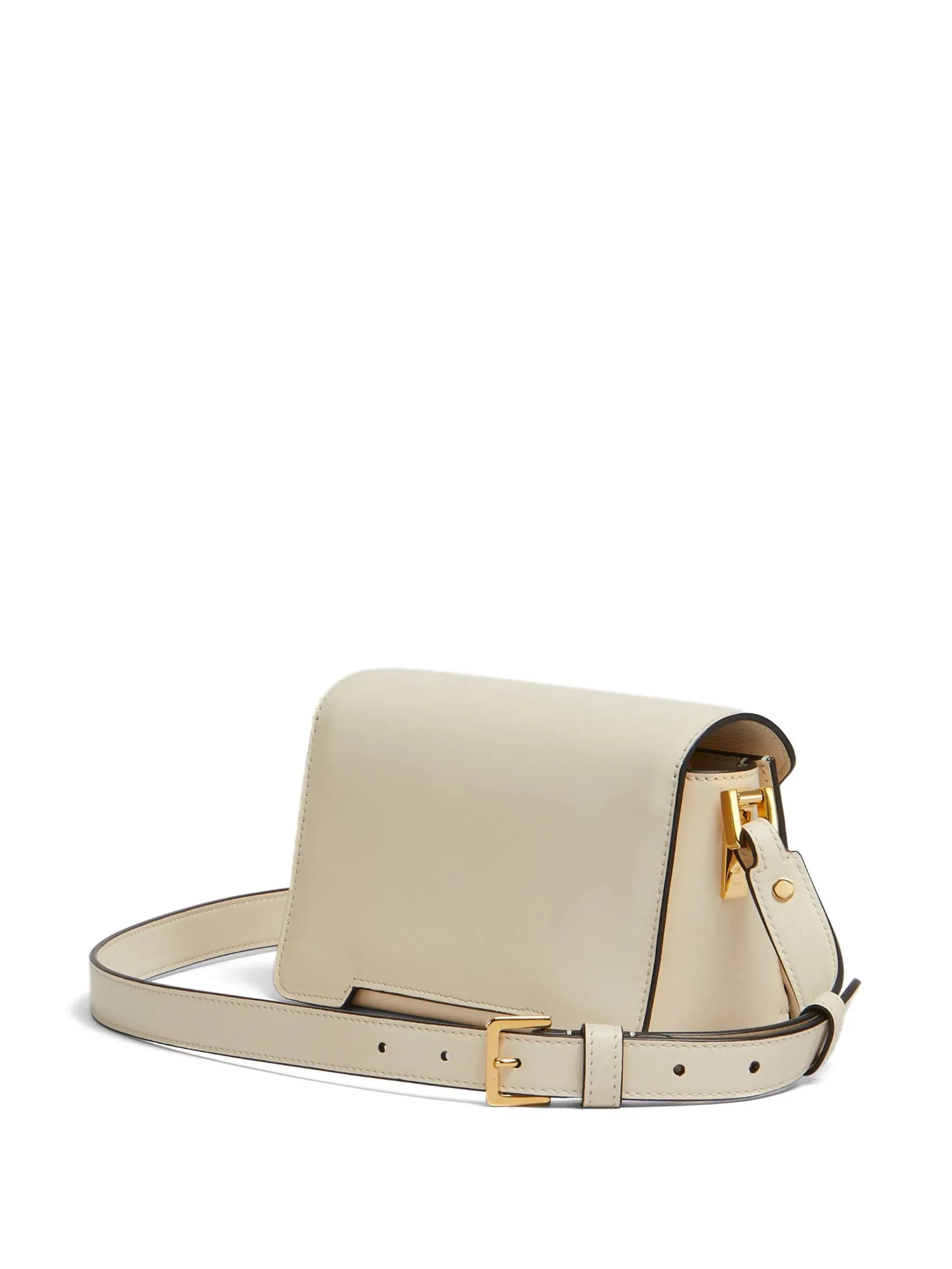 MARNI Trunkaroo Mini Shoulder Bag In Cream White Leather