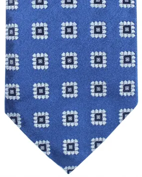 Massimo Valeri 11 Fold Tie Navy Geometric Sartorial Elevenfold Necktie