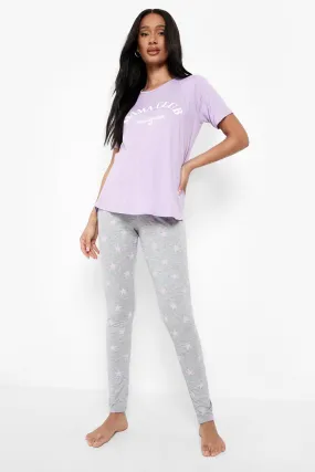 Maternity Mama Club Slogan Pants Pj Set