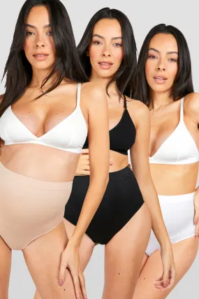 Maternity Seamless Bump Support Brief 3 Pack