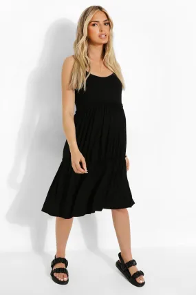 Maternity Tiered Smock Dress