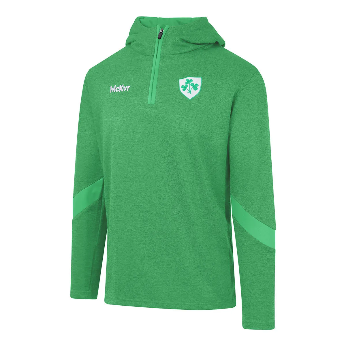 Mc Keever Ireland Rugby Core 22 1/4 Zip Hoodie - Adult - Green