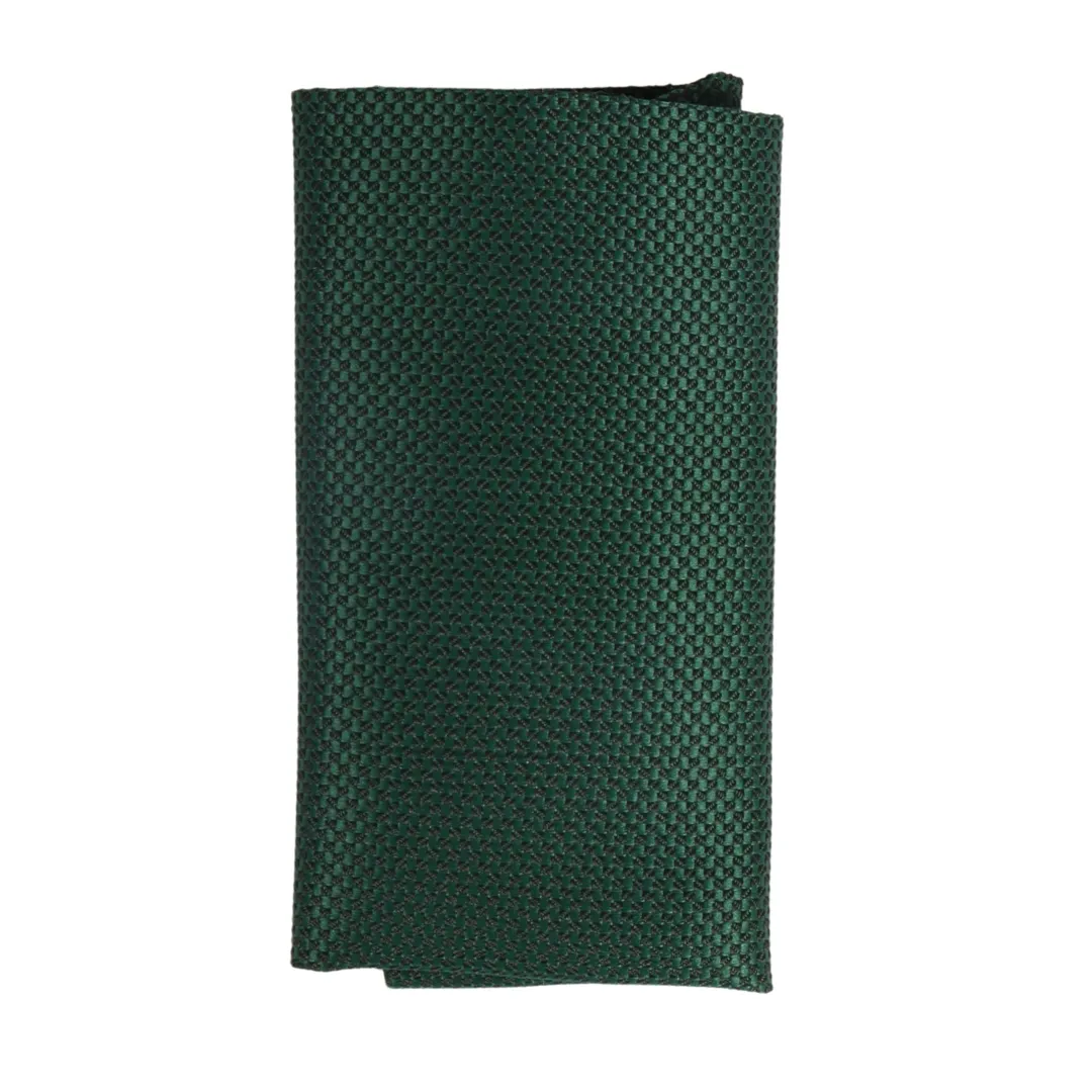 Men's Tie Pocket Sqaure Set Formal Solid Necktie - Green