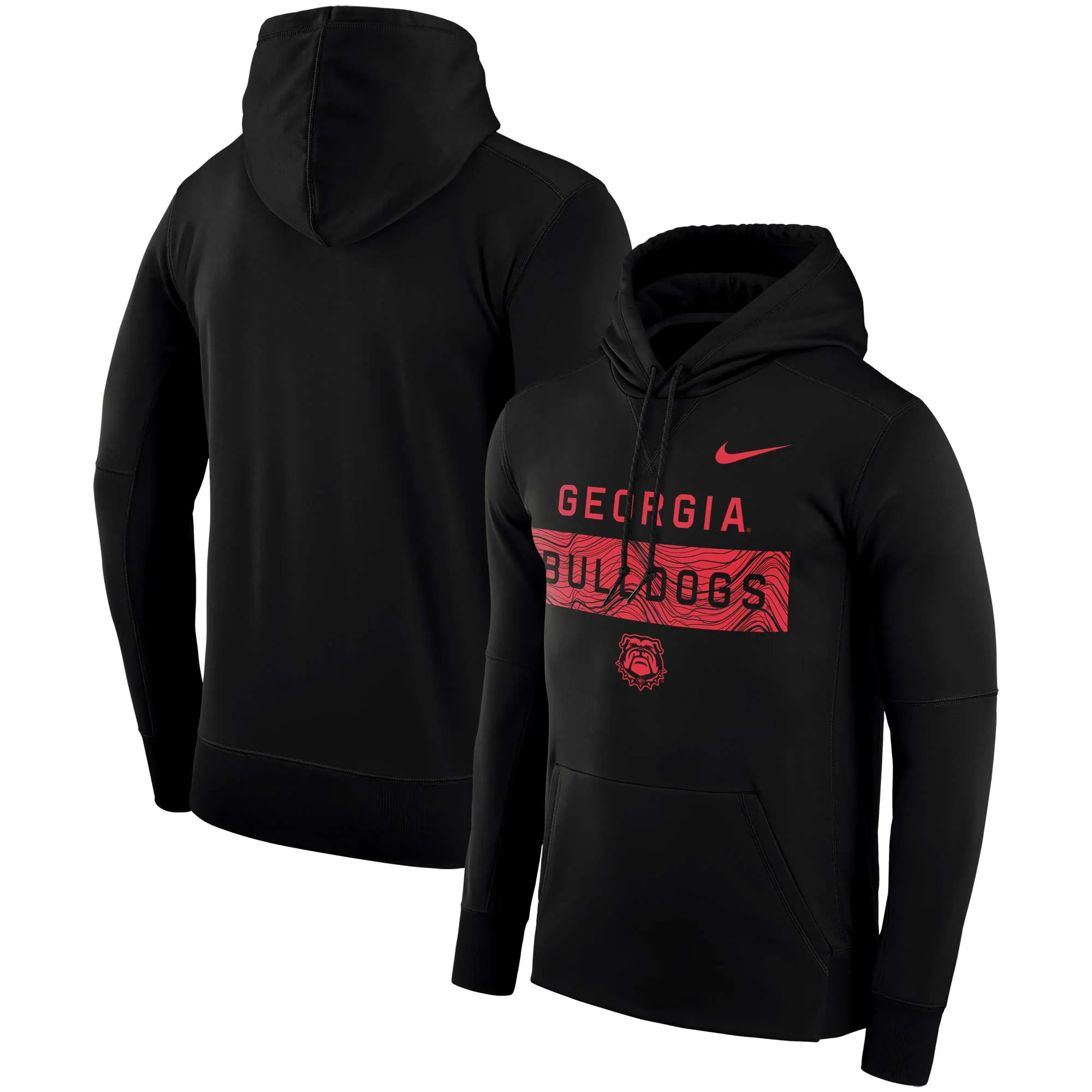 Men's Nike Black Georgia Bulldogs 2018 Sideline Seismic Performance Hoodie