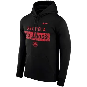 Men's Nike Black Georgia Bulldogs 2018 Sideline Seismic Performance Hoodie