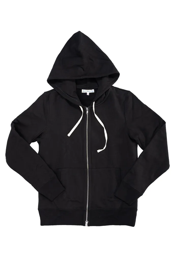 Merz B. Schwanen Heavy Weight Zip Hoodie - Deep Black - 3S80.99