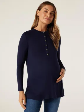 Mia Soft Touch Maternity Henley