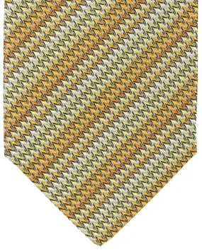 Missoni Necktie Orange Yellow Lime Zig Zag Design