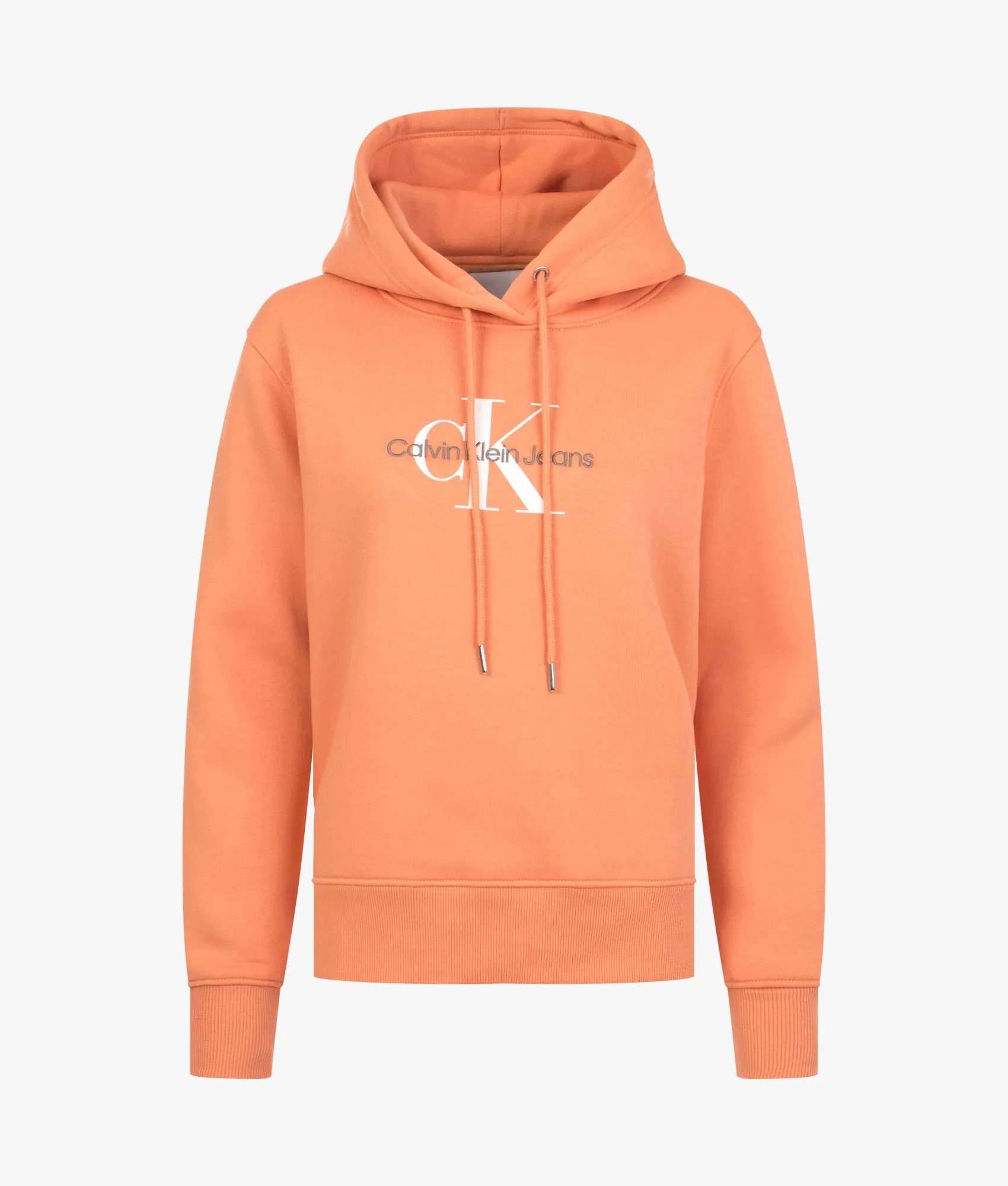 Monogram hoodie in tropical orange