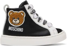 Moschino Baby Black Teddy High Sneakers