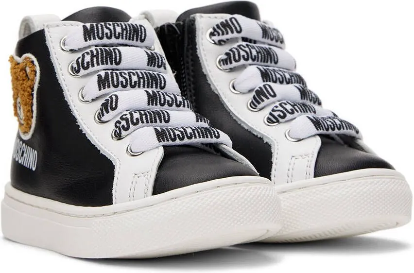 Moschino Baby Black Teddy High Sneakers