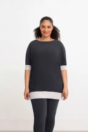 Motion Pocket Boxy Tunic | Graphite/Fog