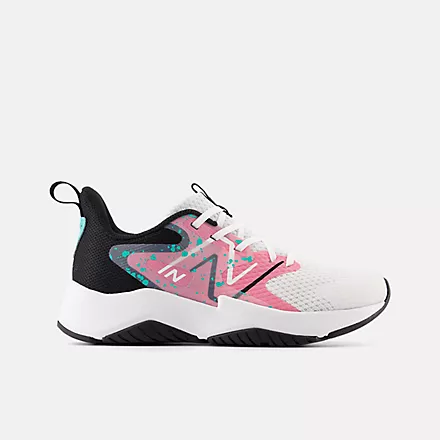 New Balance Kid’s Rave Run v2 White with Real Pink/Black