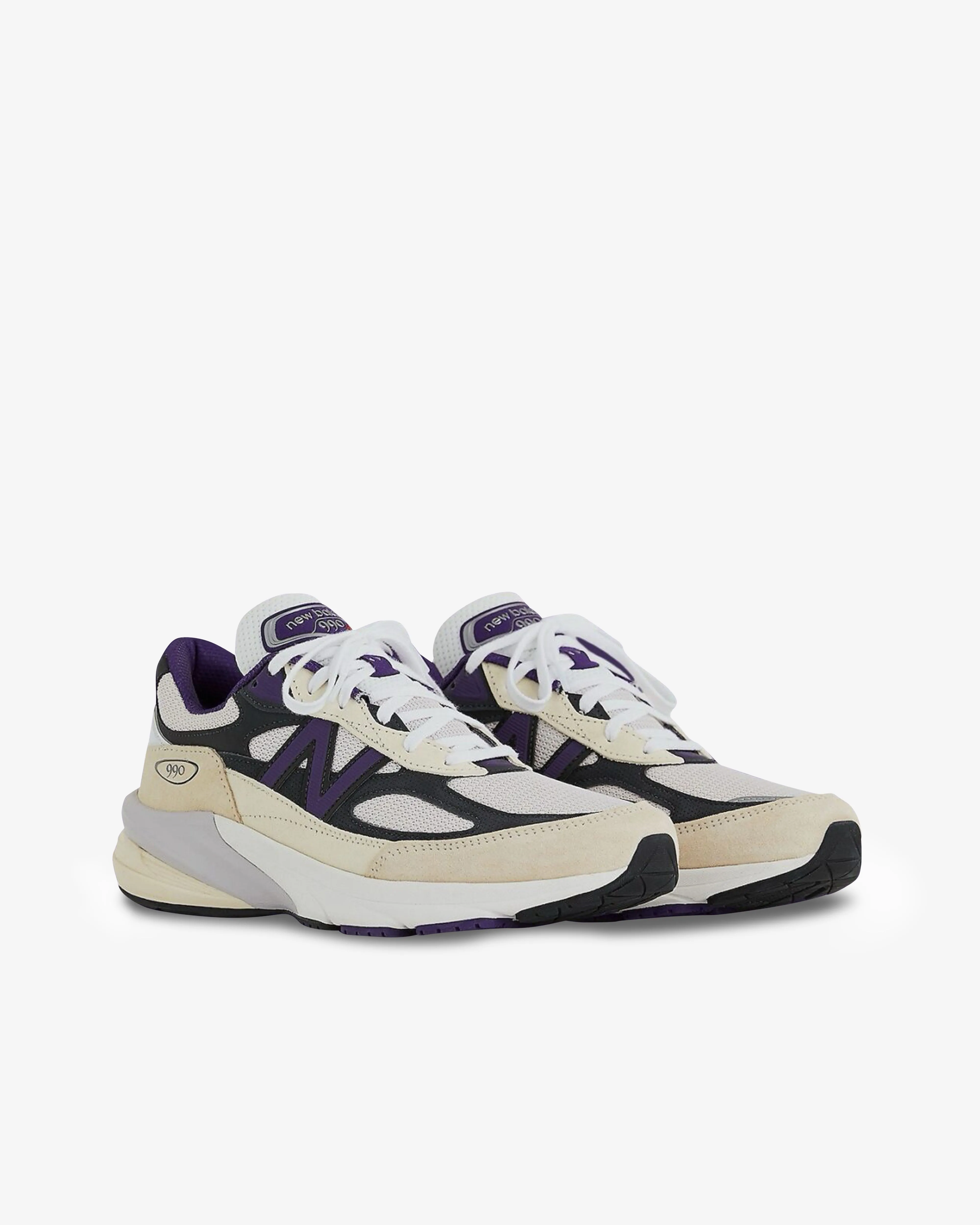 New Balance - U990WB6 Sneakers - (White/Black/Plum)