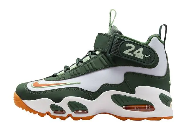 Nike air griffey max 1 gs (miami hurricanes/ fir/ bright mandarin/ white/ vapor green) big kids 3.5y-7y fz7281-323