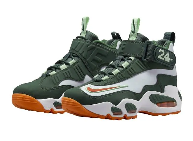 Nike air griffey max 1 gs (miami hurricanes/ fir/ bright mandarin/ white/ vapor green) big kids 3.5y-7y fz7281-323