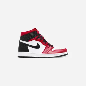 NIKE  JORDAN 1 HIGH SATIN SNAKE RED