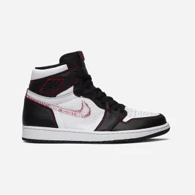 NIKE  JORDAN 1 RETRO HIGH DEFIANT WHITE BLACK GYM RED