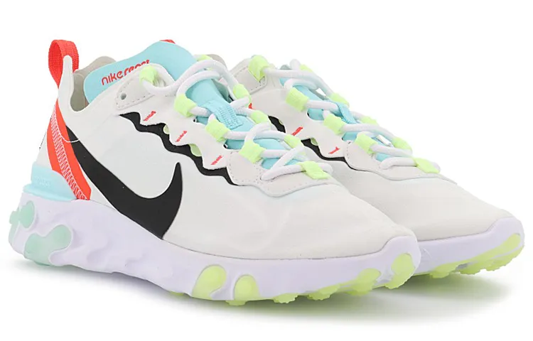 Nike React Element 55 White Black Blue Women's