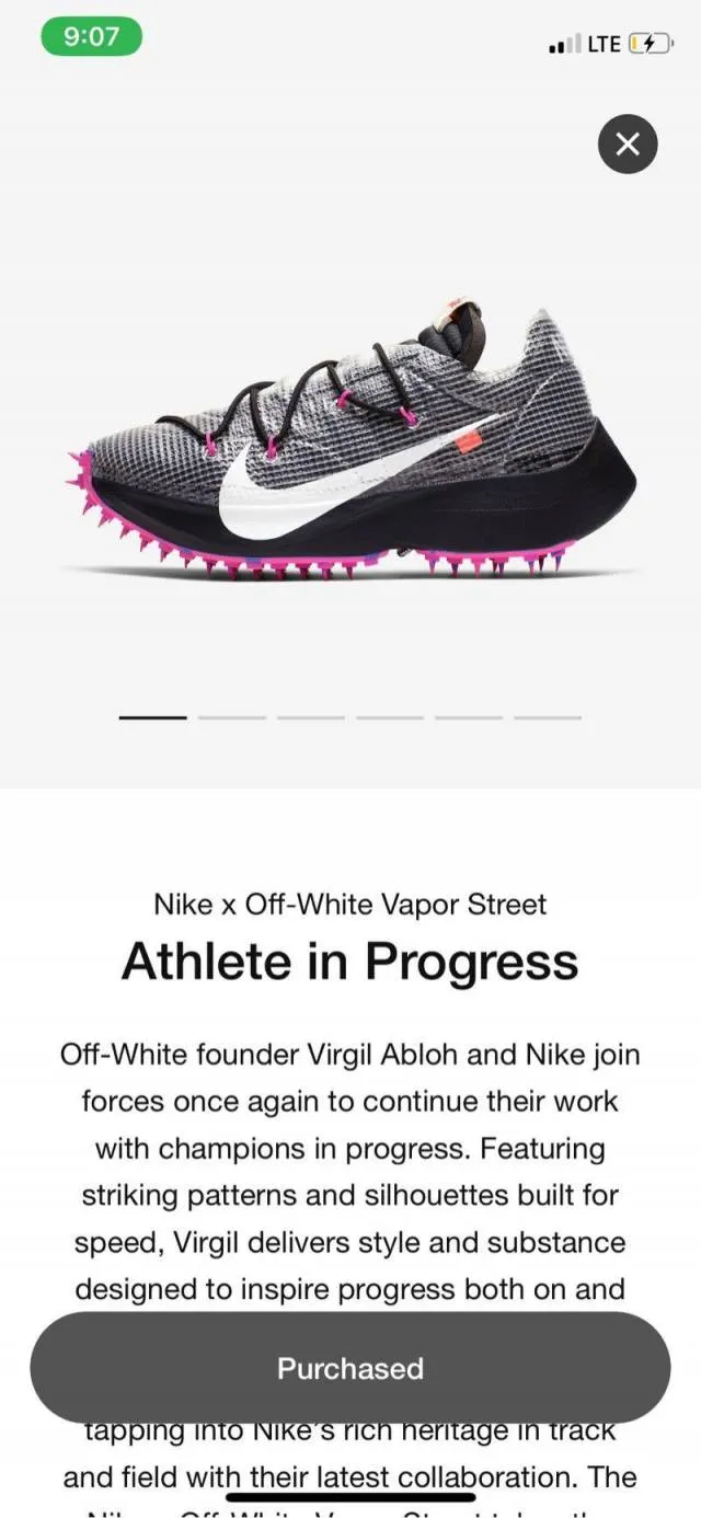 Nike x off-white vapor street