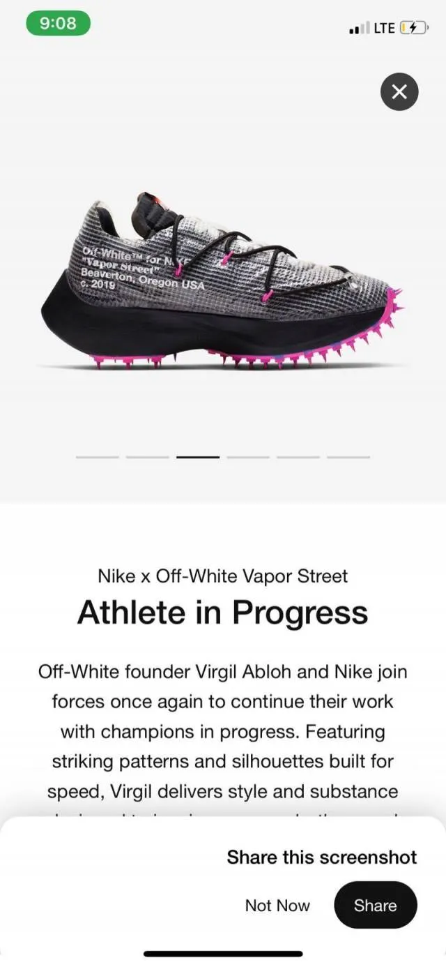 Nike x off-white vapor street