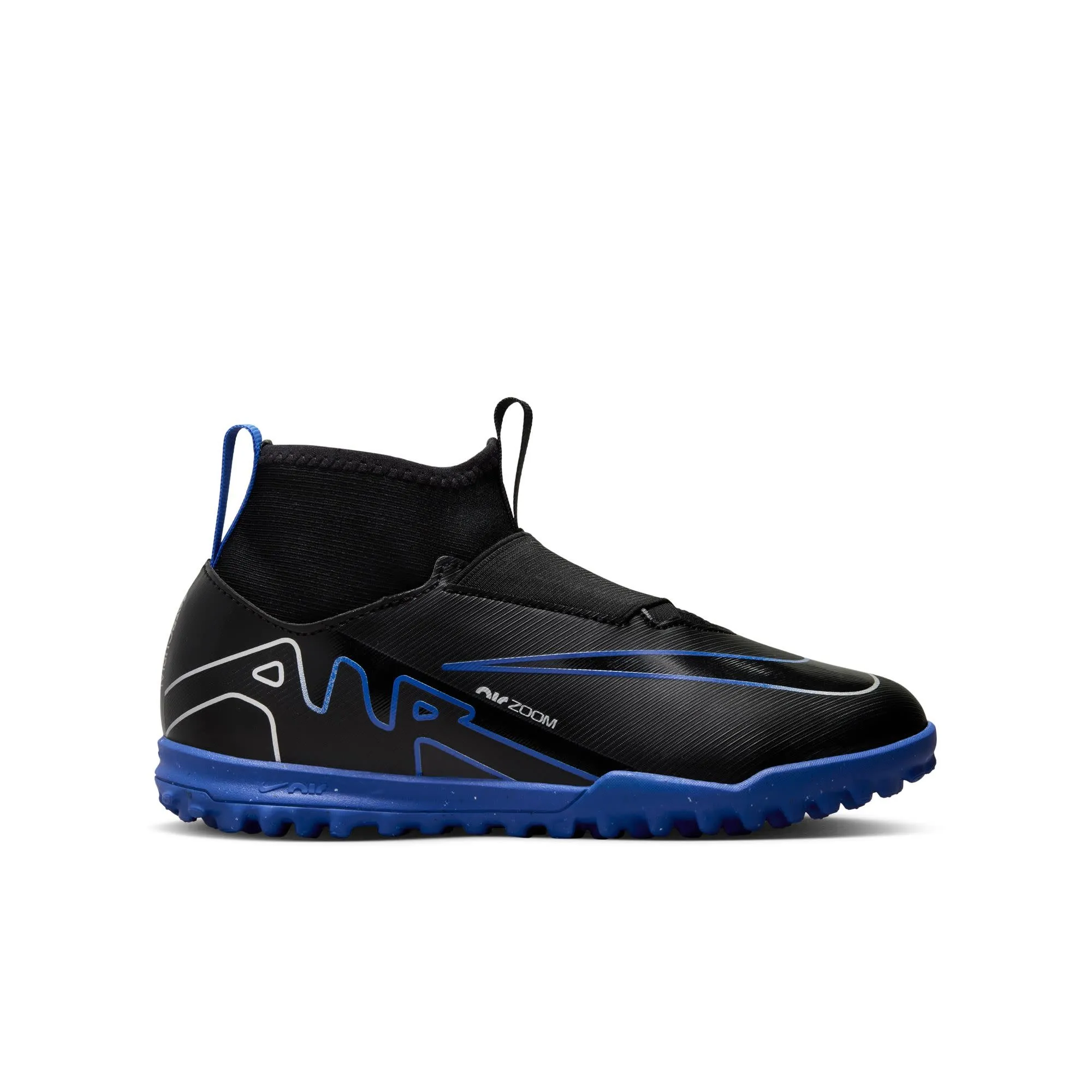 Nike Zoom Mercurial Superfly 9 Academy Turf Jr (Black/Blue)