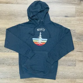 Novato Colorful Pine Heather Navy Unisex Fleece Hoodie