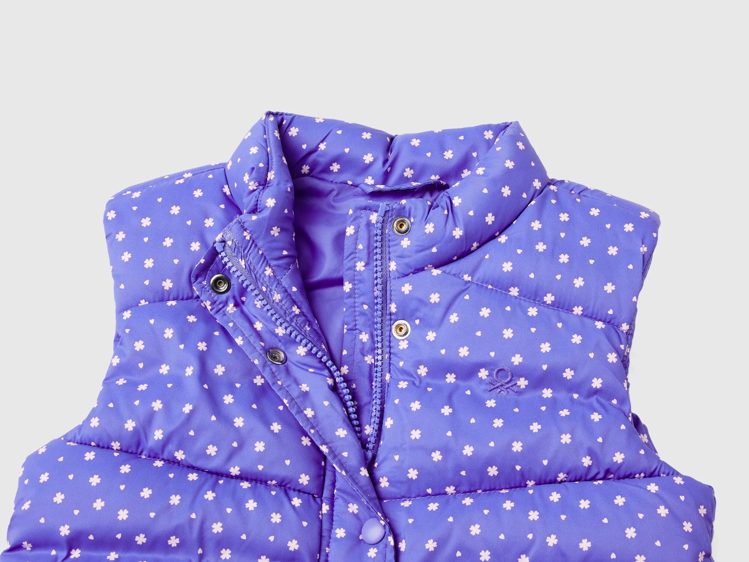 Padded "Rain Defender" vest - Periwinkle | Benetton