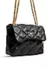 Paradox London Odin Black Faux Leather Quilted Shoulder Bag