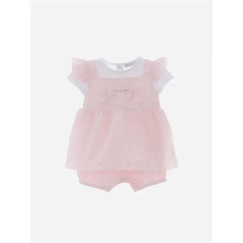 Patachou - Baby Girl Jersey Romper, Pink