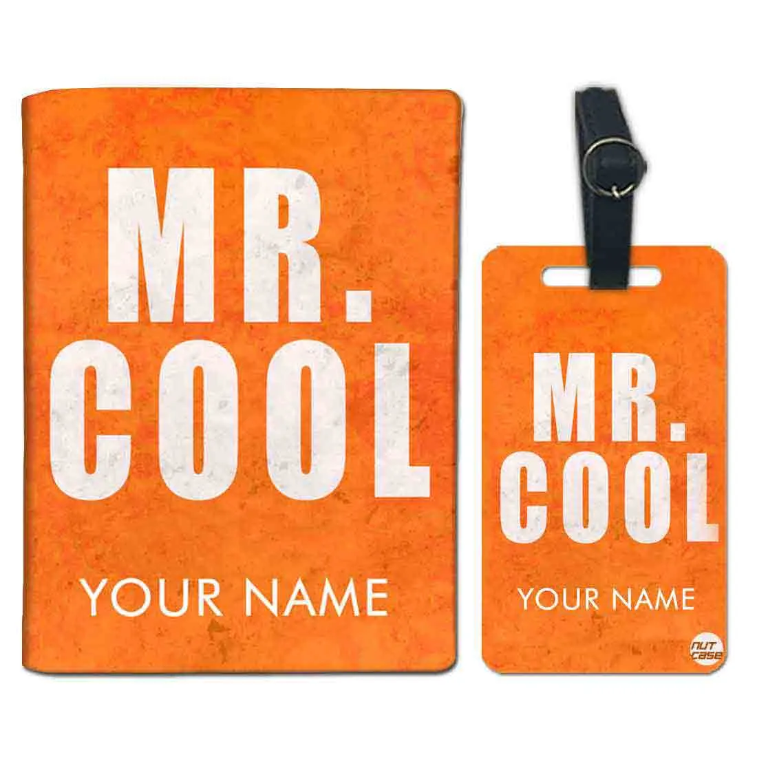 Personalised Passport Cover Luggage Tag Set - Mr Cool