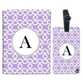 Personalized Passport Cover Luggage Tag Set - Hexa Pattern