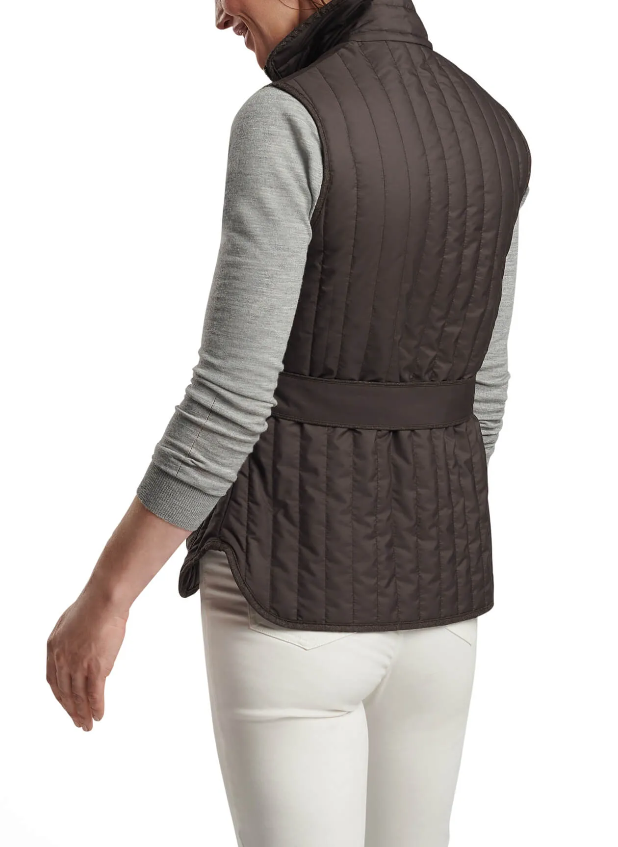 Peter Millar - Women's Scout Quilted Travel Vest - Peppercorn