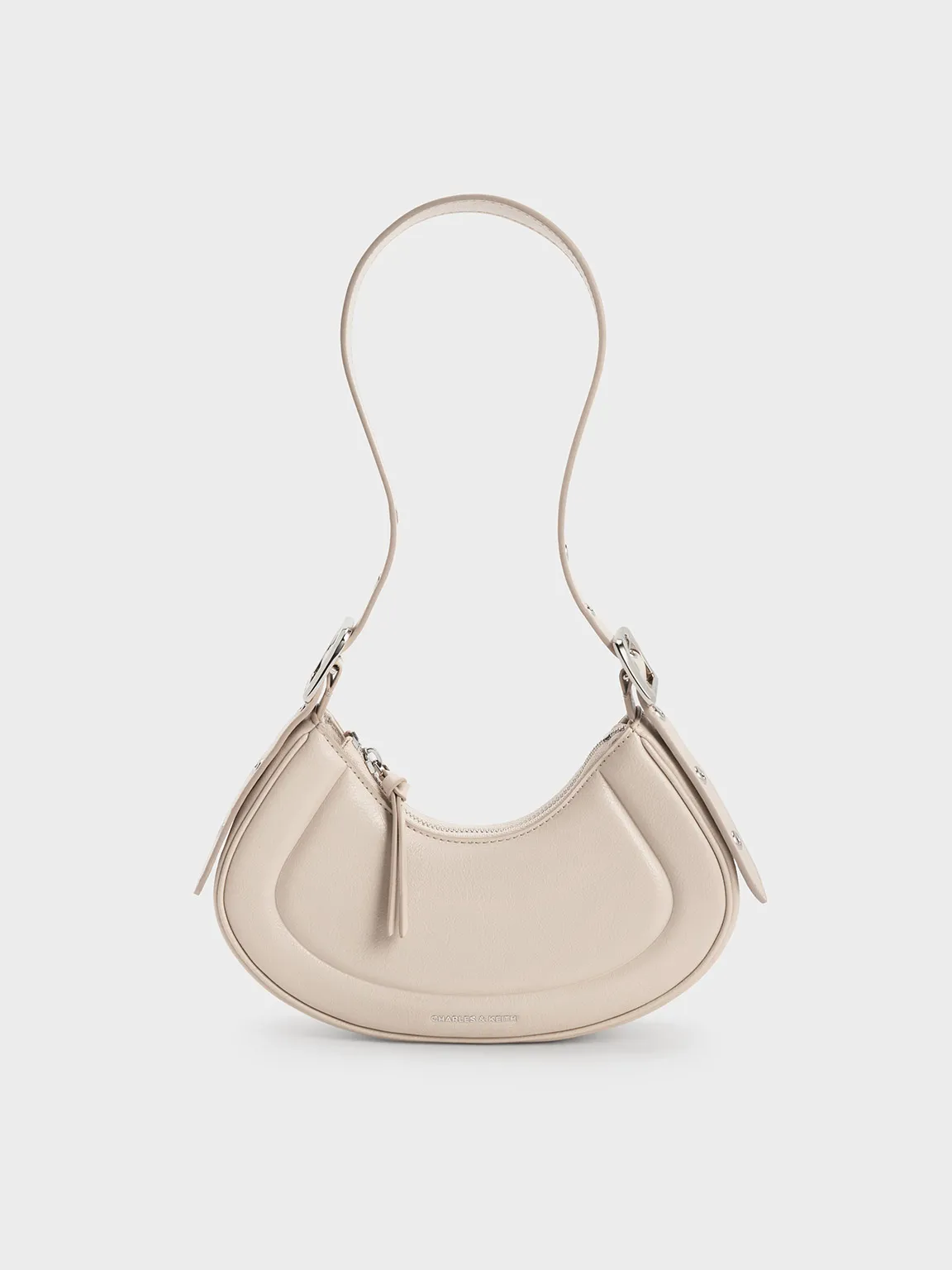 Petra Curved Shoulder Bag - Oat