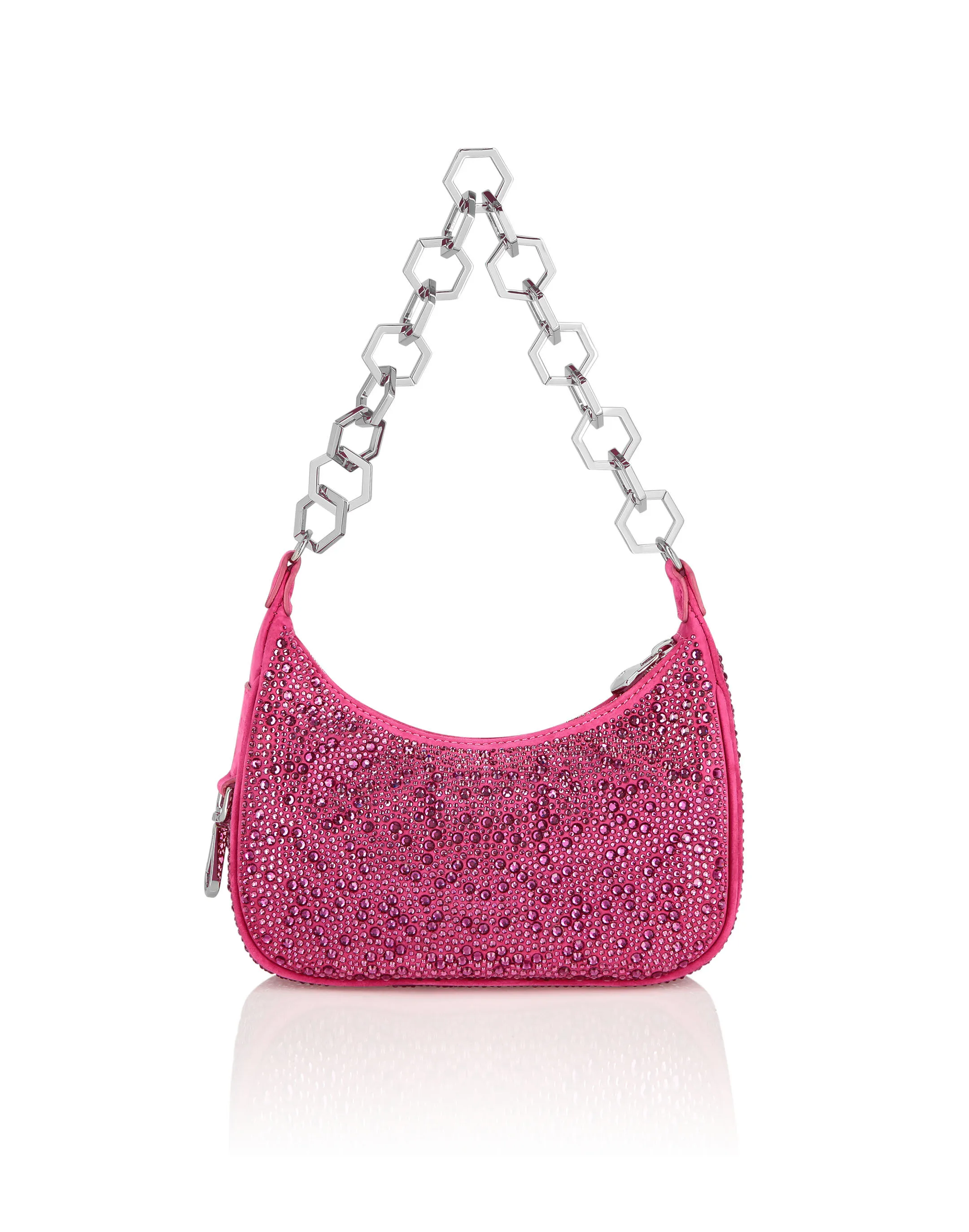 PHILIPP PLEIN Leather Shoulder Bag Crystal