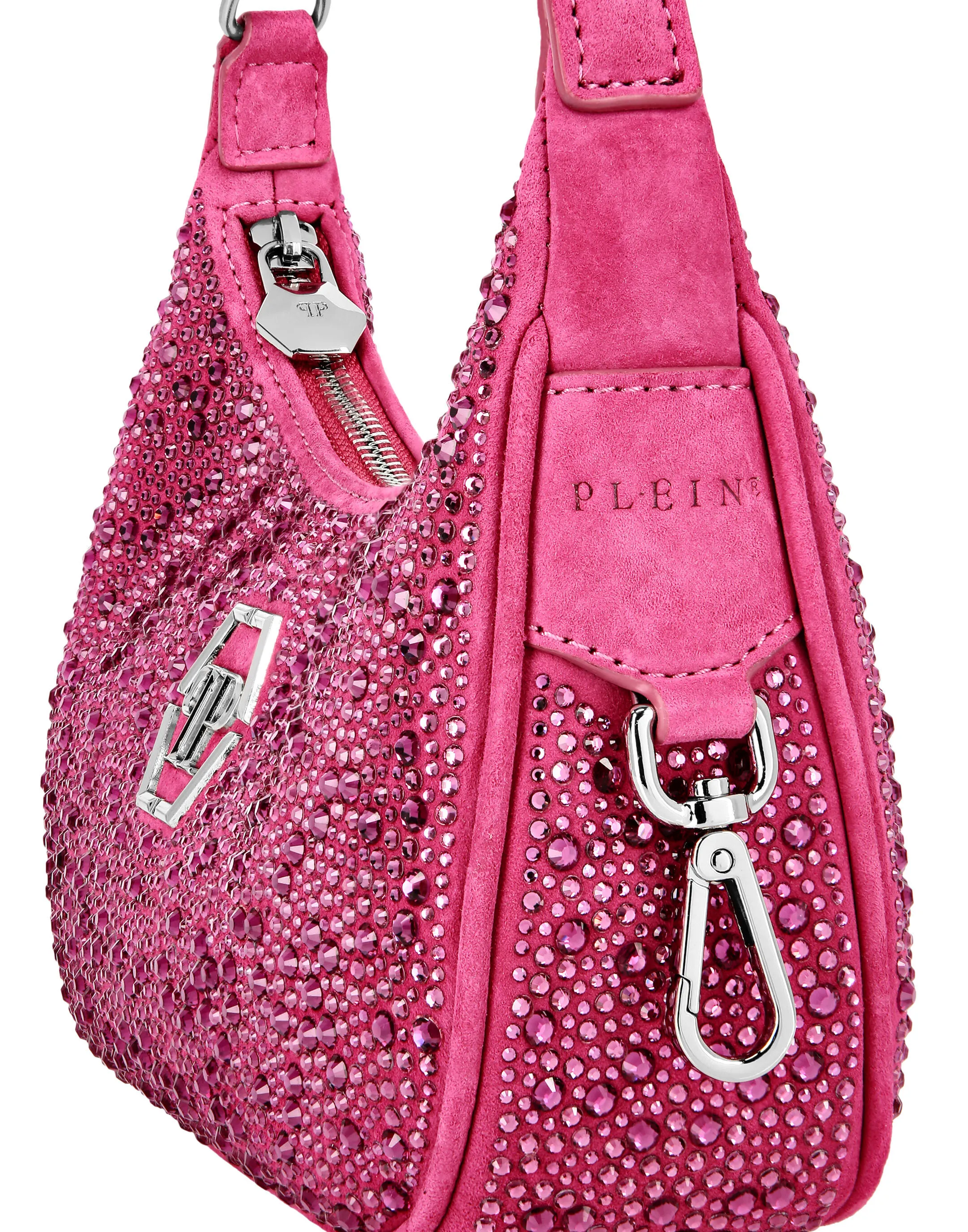 PHILIPP PLEIN Leather Shoulder Bag Crystal