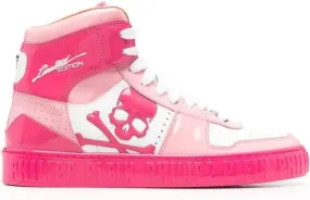 Philipp Plein Skull high-top sneakers Pink