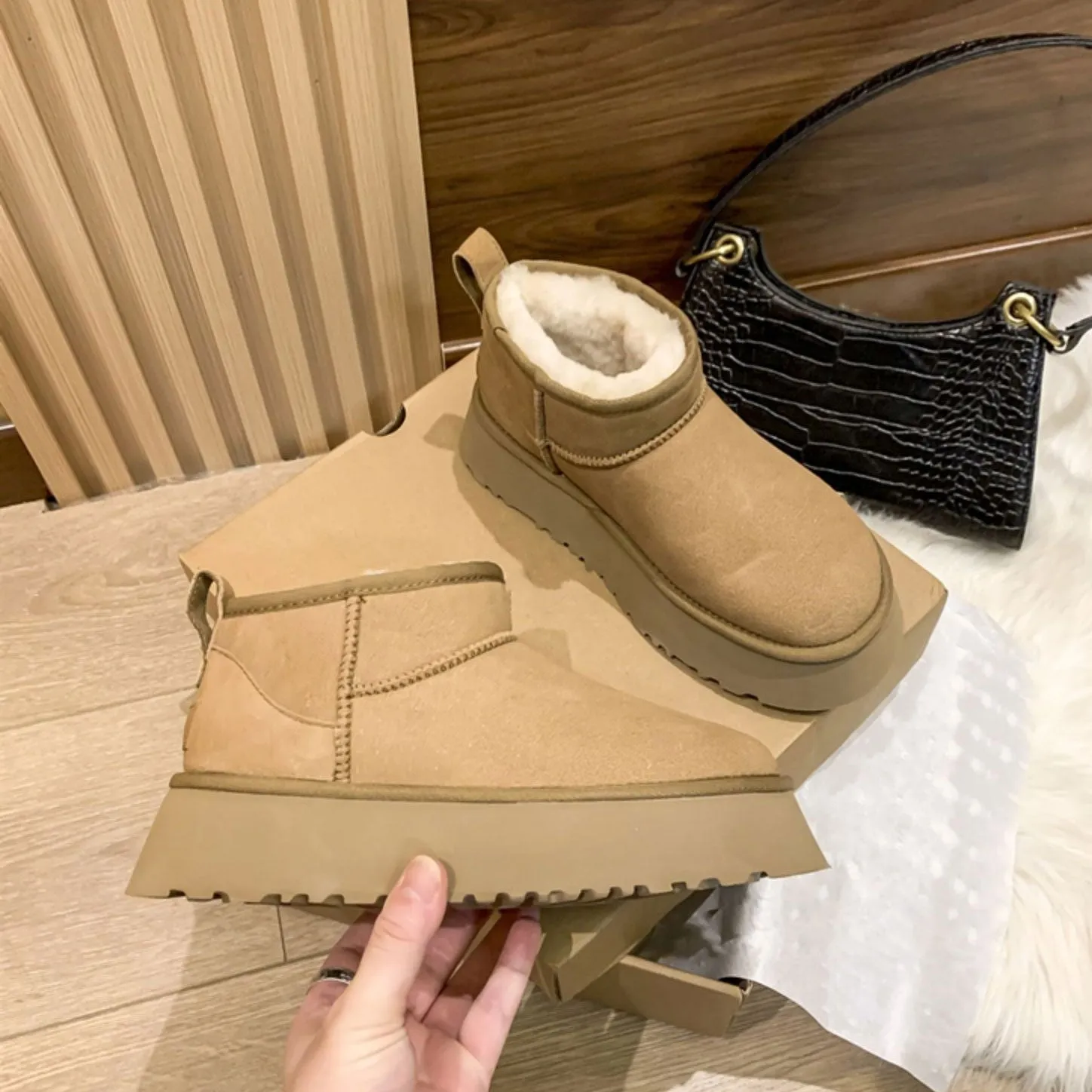 Platform Sheepskin Boot