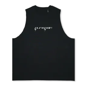 PPTANKTOP Deep Black Oversized Vest.