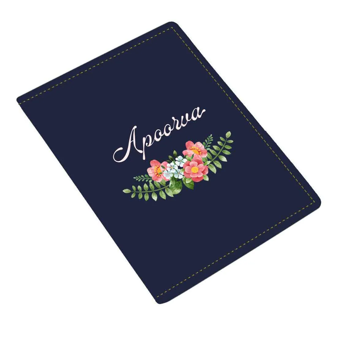 Pu Leather Customized Passport Cover and Luggage Tag Set - Floral