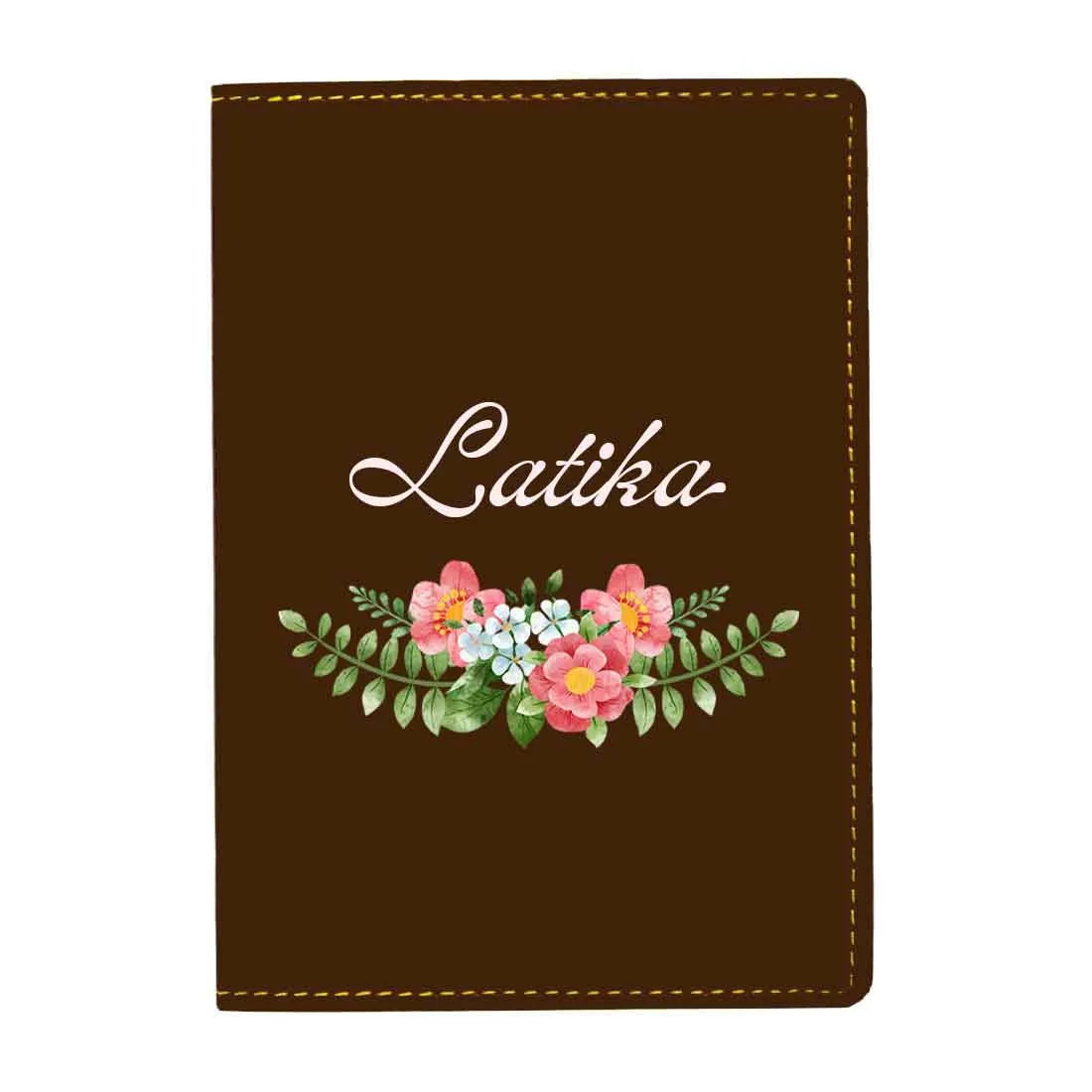 Pu Leather Customized Passport Cover and Luggage Tag Set - Floral