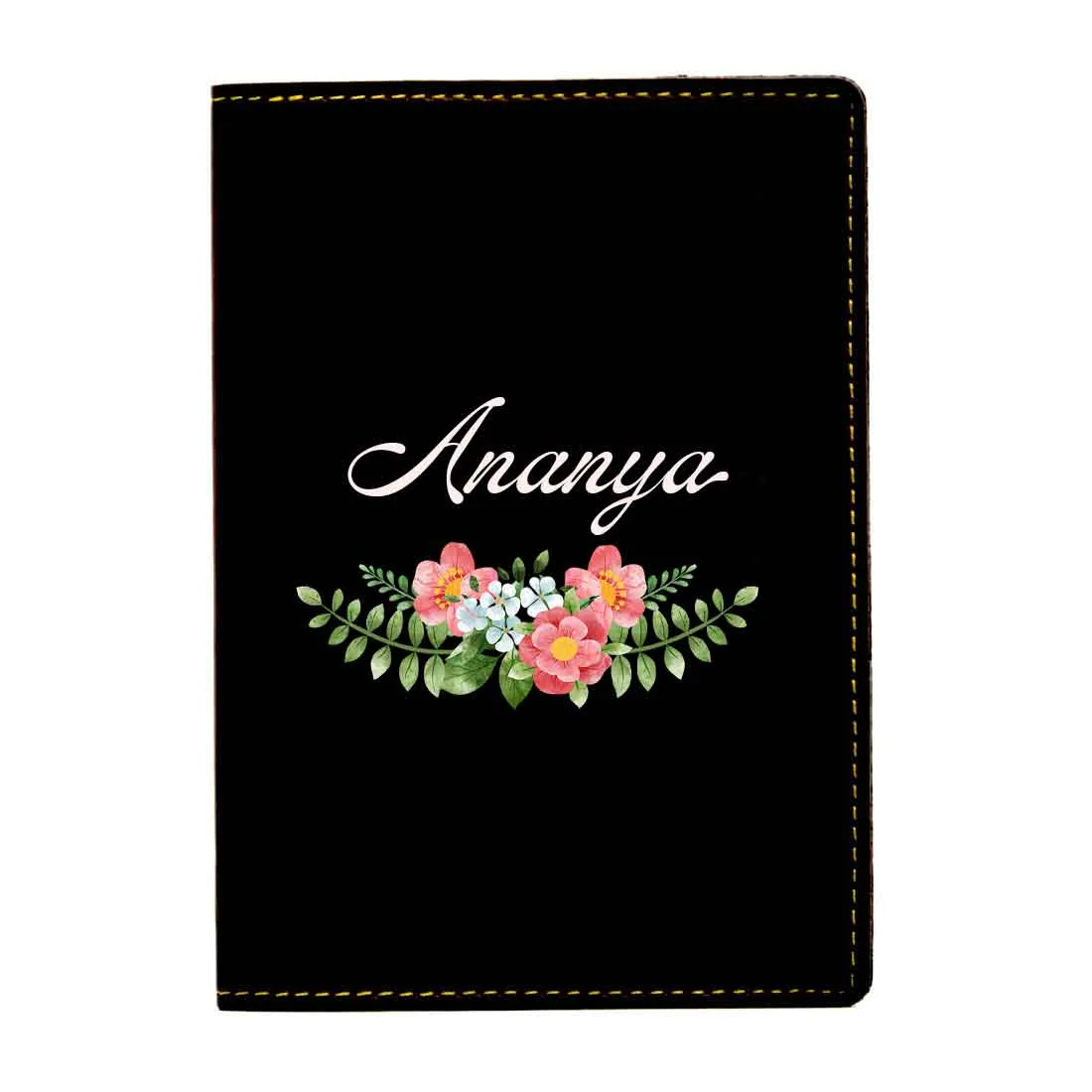 Pu Leather Customized Passport Cover and Luggage Tag Set - Floral