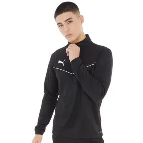 Puma Mens teamRISE Training 1/4 Zip Top Puma Black/Puma White