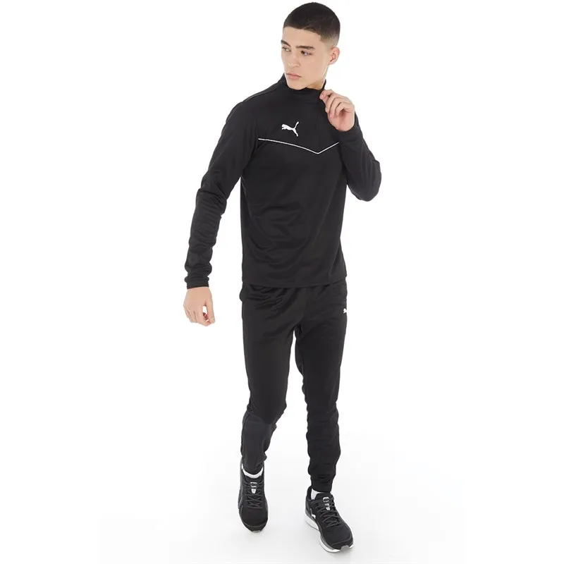 Puma Mens teamRISE Training 1/4 Zip Top Puma Black/Puma White