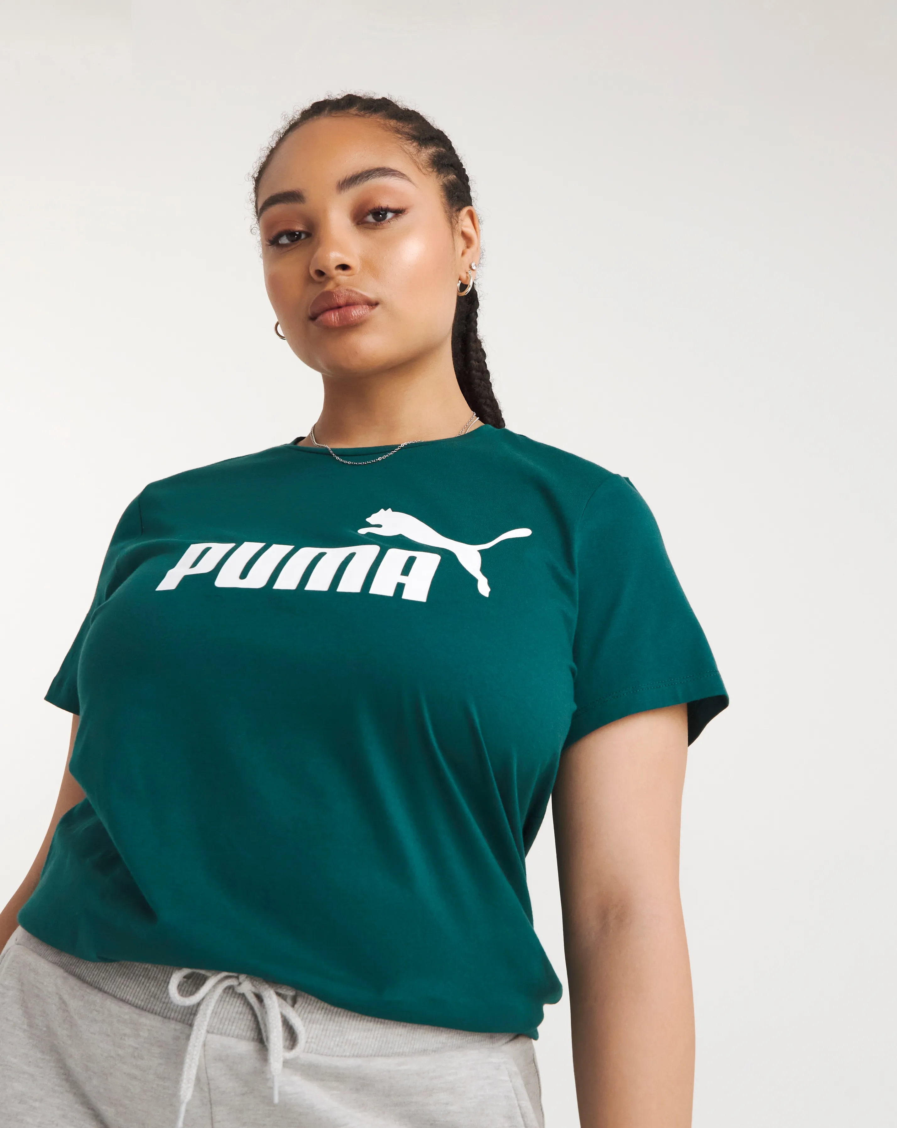 PUMA Short Sleeve Logo T-Shirt | Simply Be