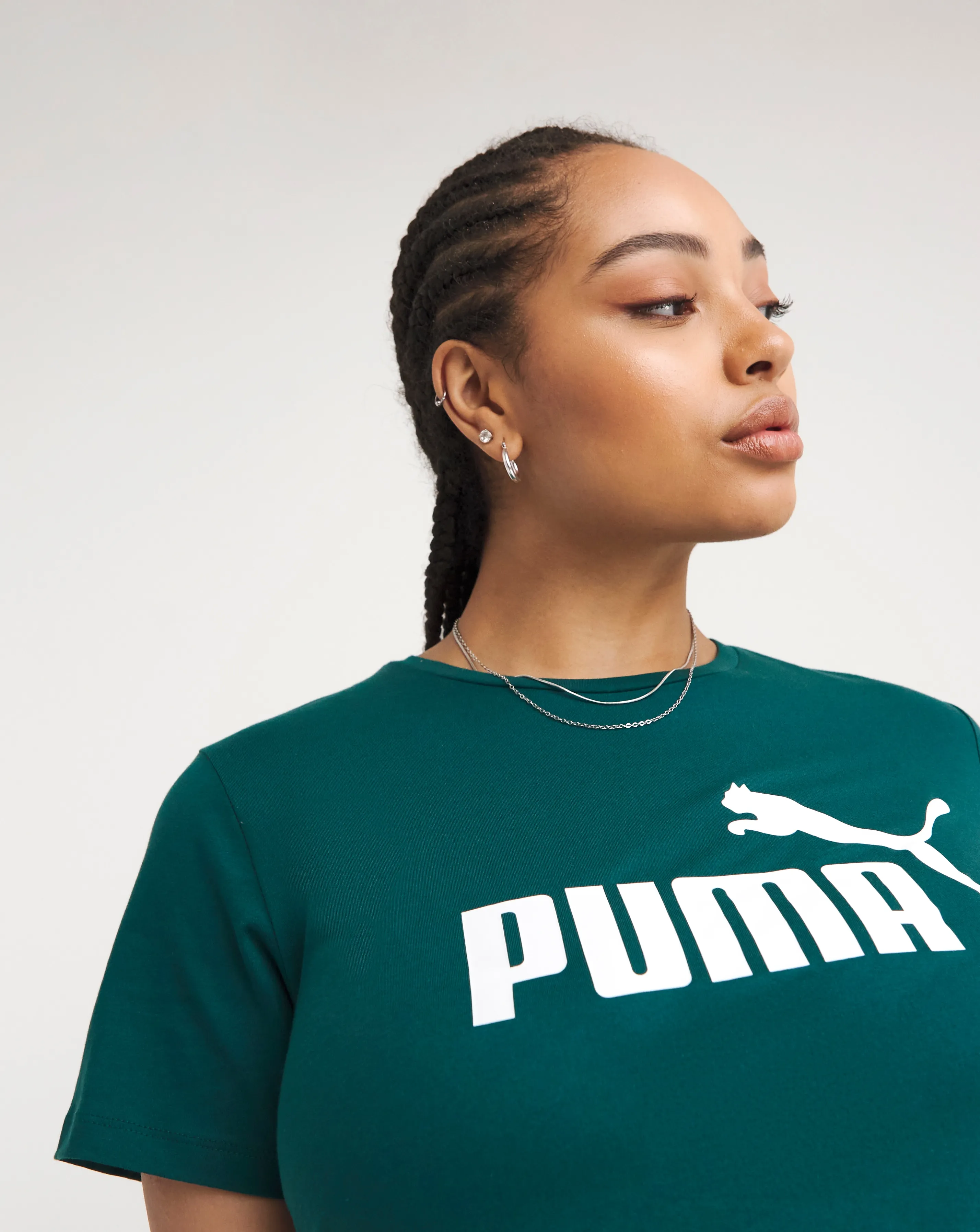 PUMA Short Sleeve Logo T-Shirt | Simply Be