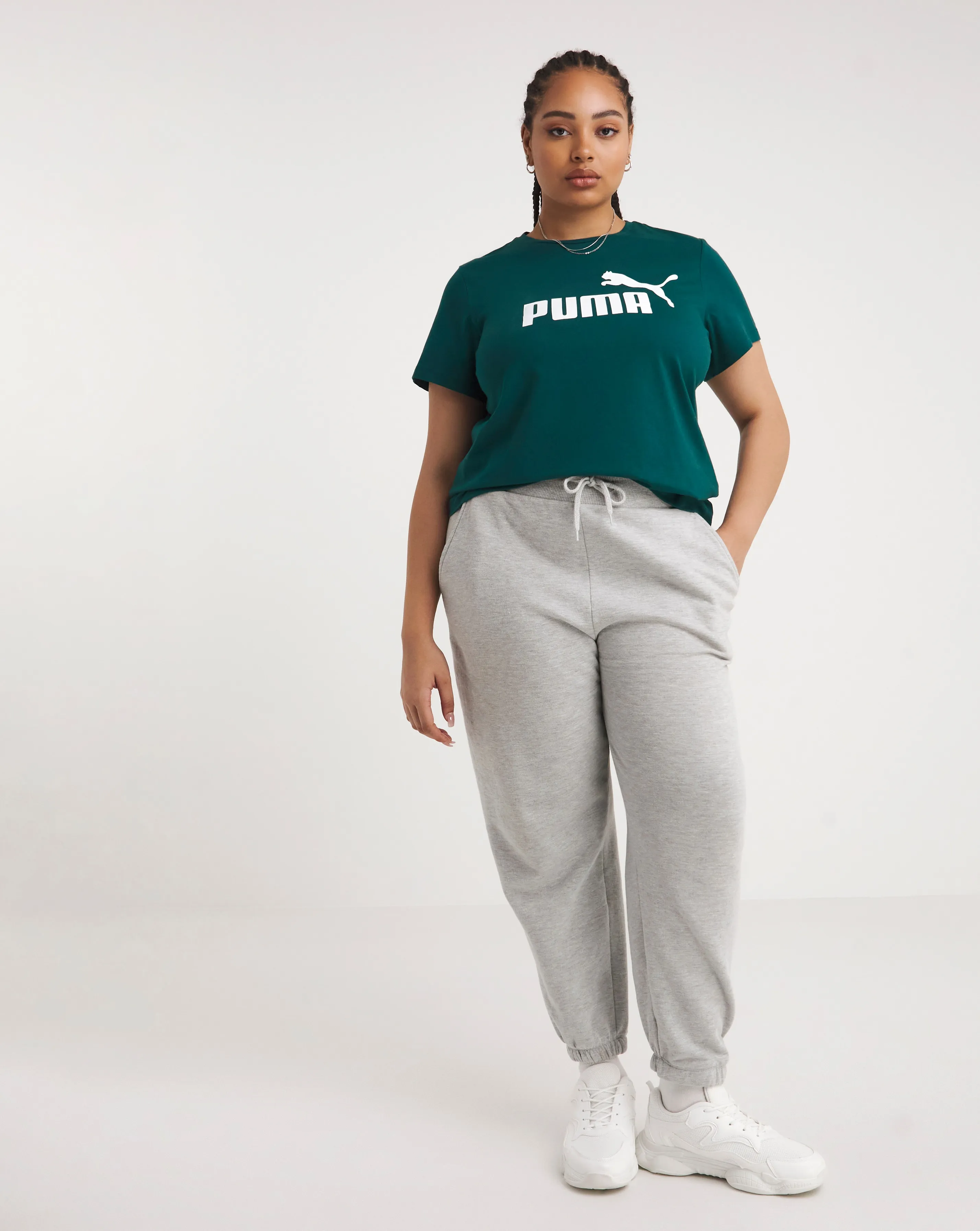 PUMA Short Sleeve Logo T-Shirt | Simply Be