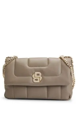 Quilted shoulder bag with Double B monogram hardware